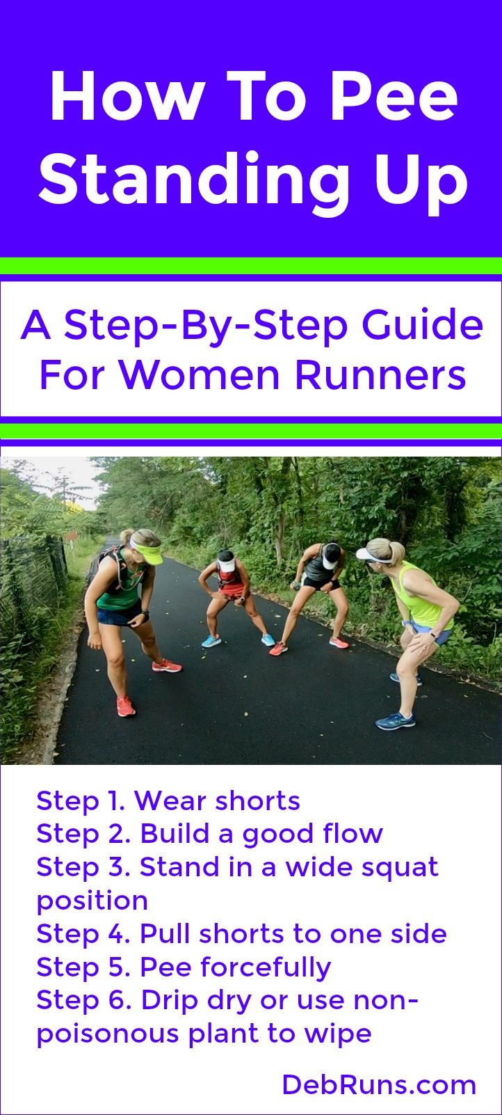 How To Pee Standing Up:  A Step-By-Step Guide For Women Runners