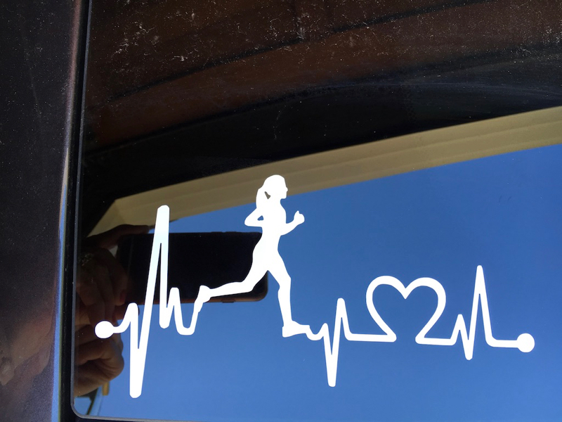 Clear Skies And A Runner Girl Decal